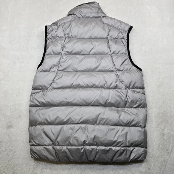 RLX Ralph Lauren Down Puffer Vest Mens Large Silver Zip Nylon